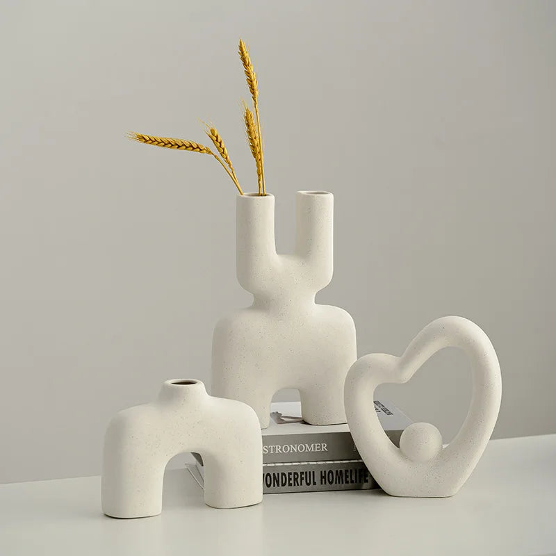 Nordic Decor Creative Candlestick Ceramics Vase